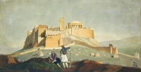 Вид Акрополя Литография (первая половина XIX века), Греция артикул 5223b.